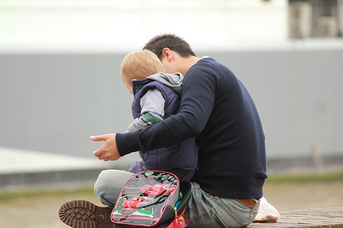 papà e figlio