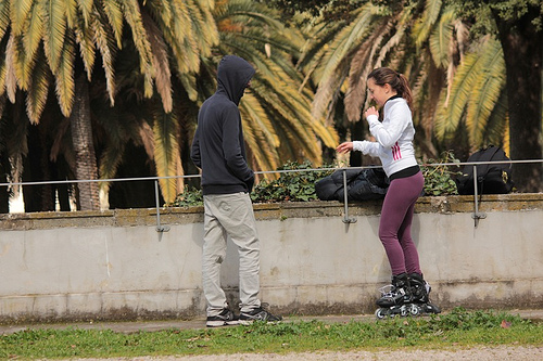 Imparando ad andare sui pattini