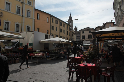 Umbertide: la piazza del mercato