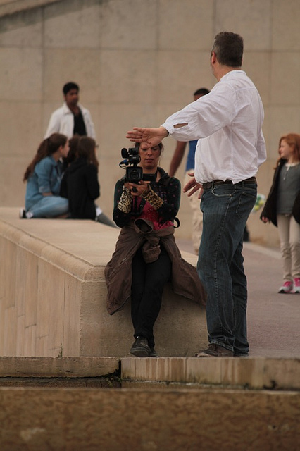 Facendo delle riprese al jardin du Trocadero