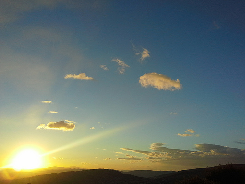Un tramonto autunnale a Perugia