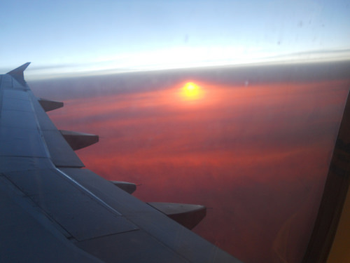 Dall'aereo, tornando da Parigi