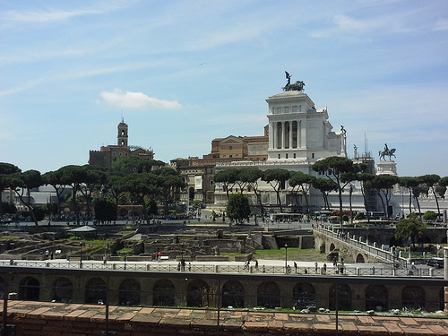 panorama dal foro di Traiano