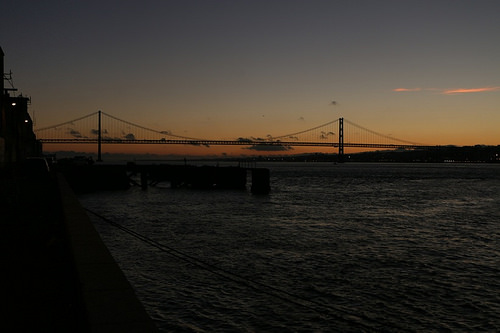 Cachilas: vista del ponte al tramonto