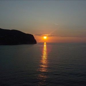 Tramonto nel Tirreno