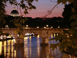 Roma: trastevere di sera